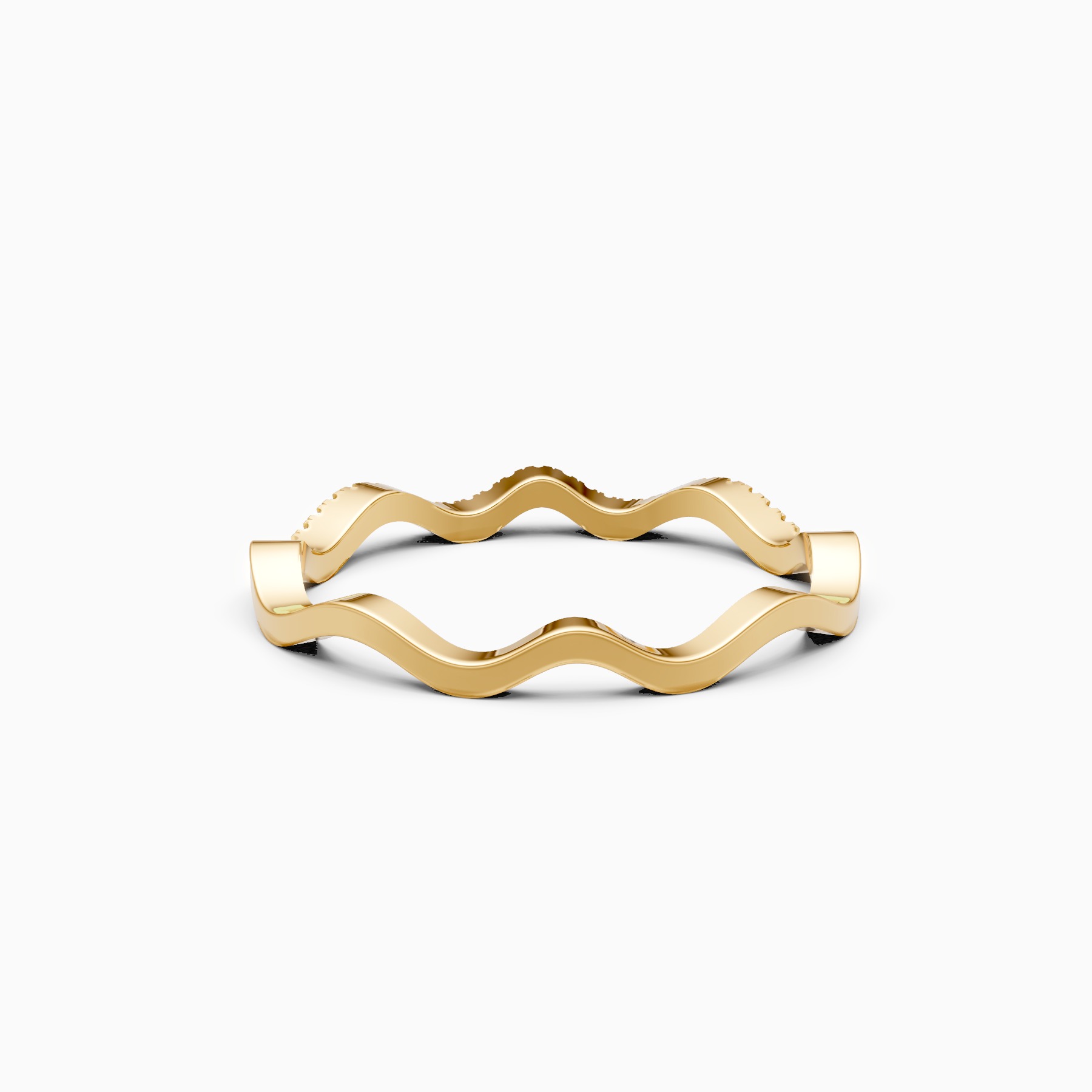 Lavish Wave Diamond Eternity Wedding Band